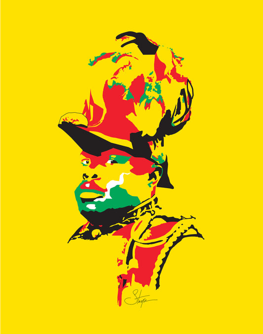 Marcus Garvey fine art print — collectible Pan-African portrait, Jamaican artwork on archival paper, perfect for Black history collectors.
