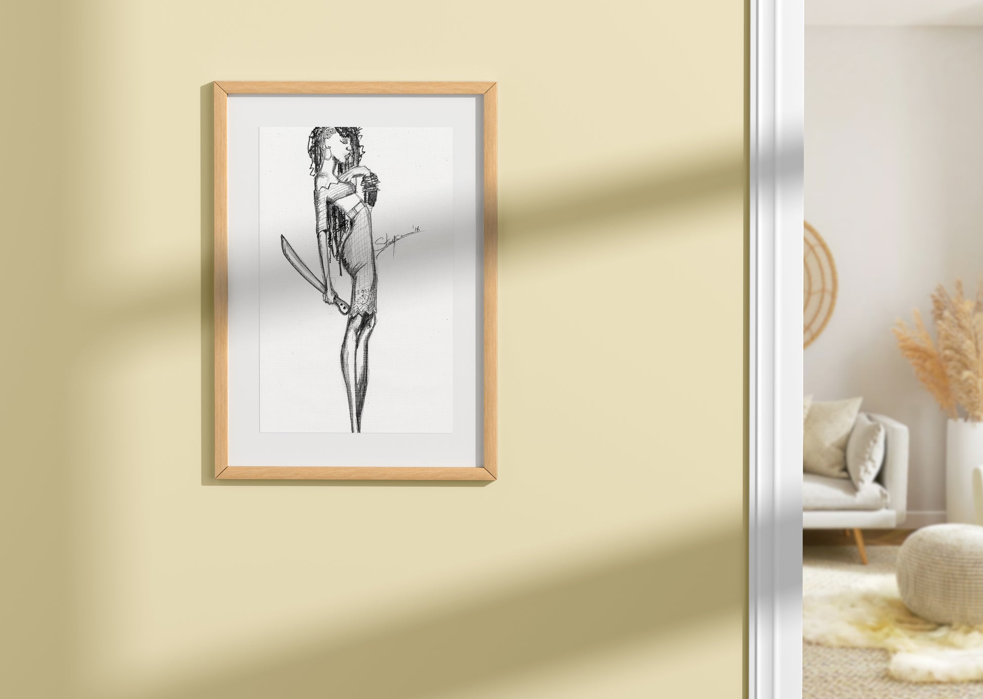 Fierce Grace (Woman with Machete) fine art print by Jamaican artist Staysean Daley